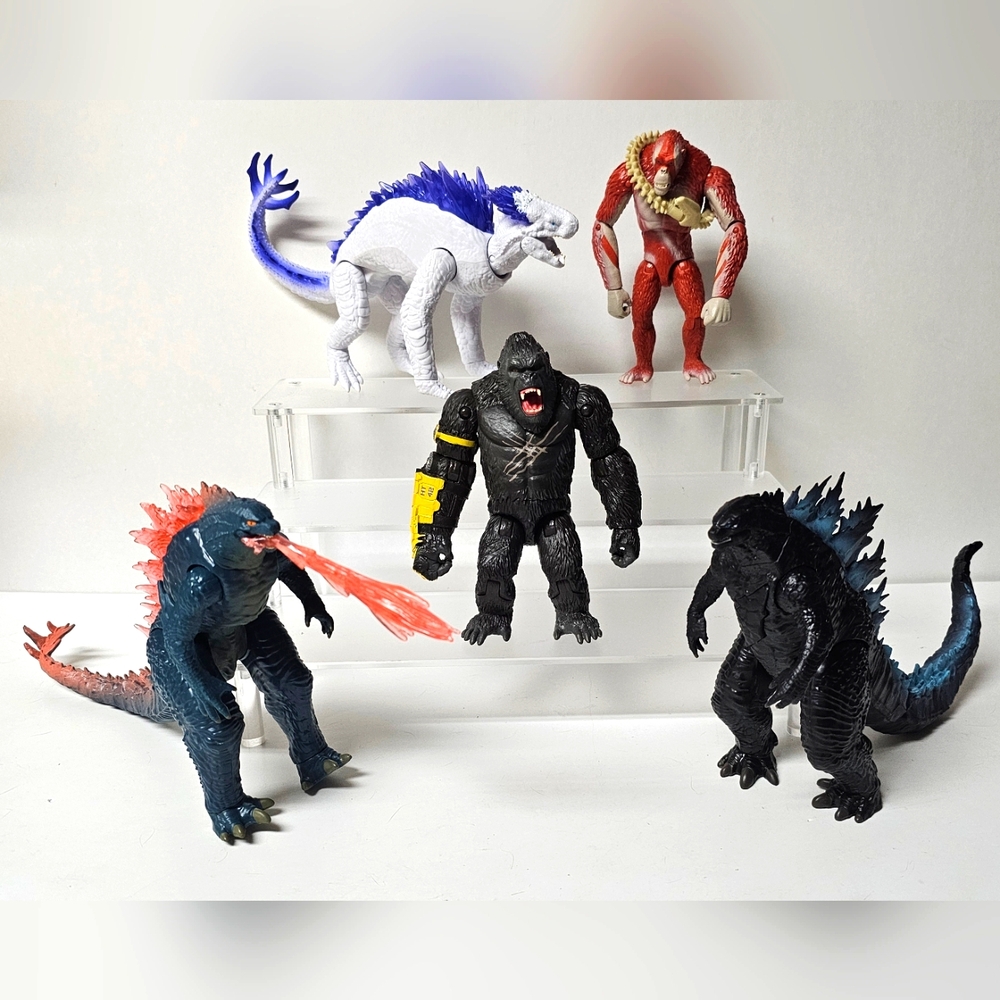 Epic Godzilla and King Kong Lot of 5 Action Figures Highly Detailed Collectibles